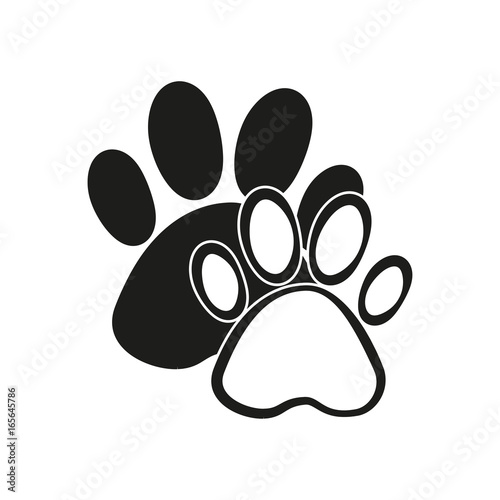Paw vector icon.