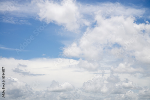 Fototapeta Naklejka Na Ścianę i Meble -  White clouds, blue sky, on a bright day