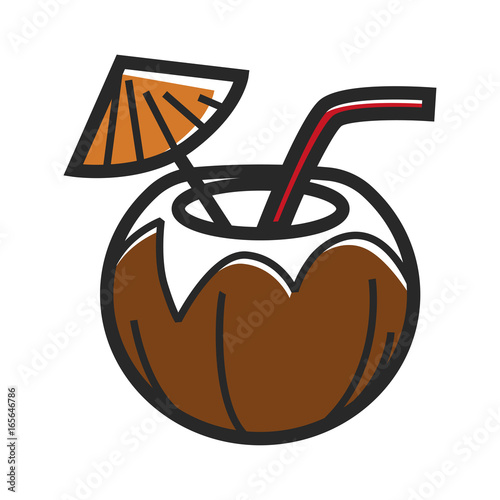 Cocktail in coconut