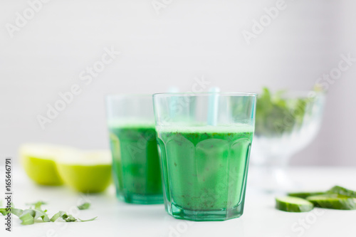 Fresh green smoothy drink
