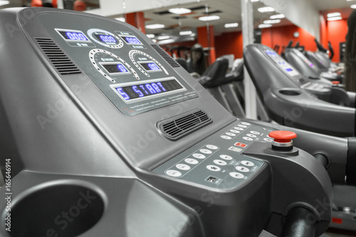 Gym interior with equipment