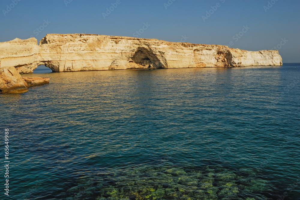 Oman rocky coastline