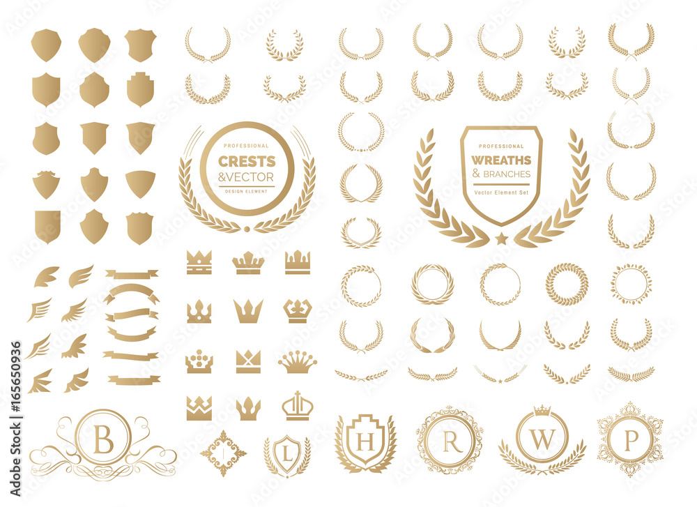 Obraz na plátně Luxury logo set