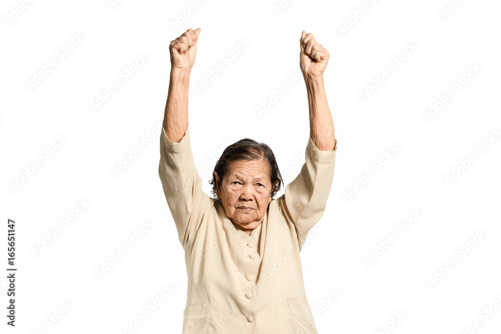 portrait of a senior woman exercising. Isolated on white background with clipping path portrait of a senior woman exercising. Isolated on white background with clipping path