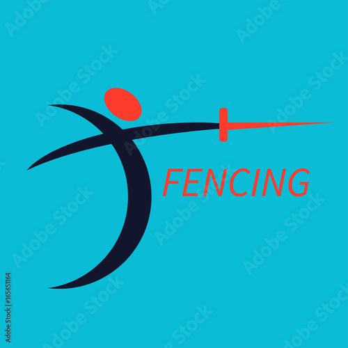Icon, logo of fencing