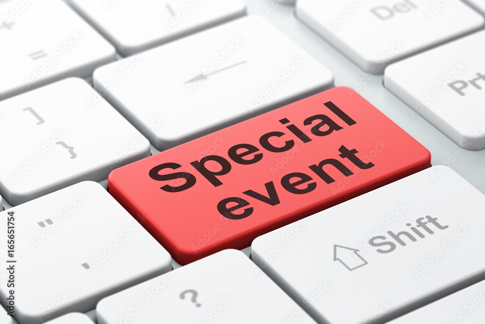 Finance concept: Special Event on computer keyboard background Finance concept: Special Event on computer keyboard background