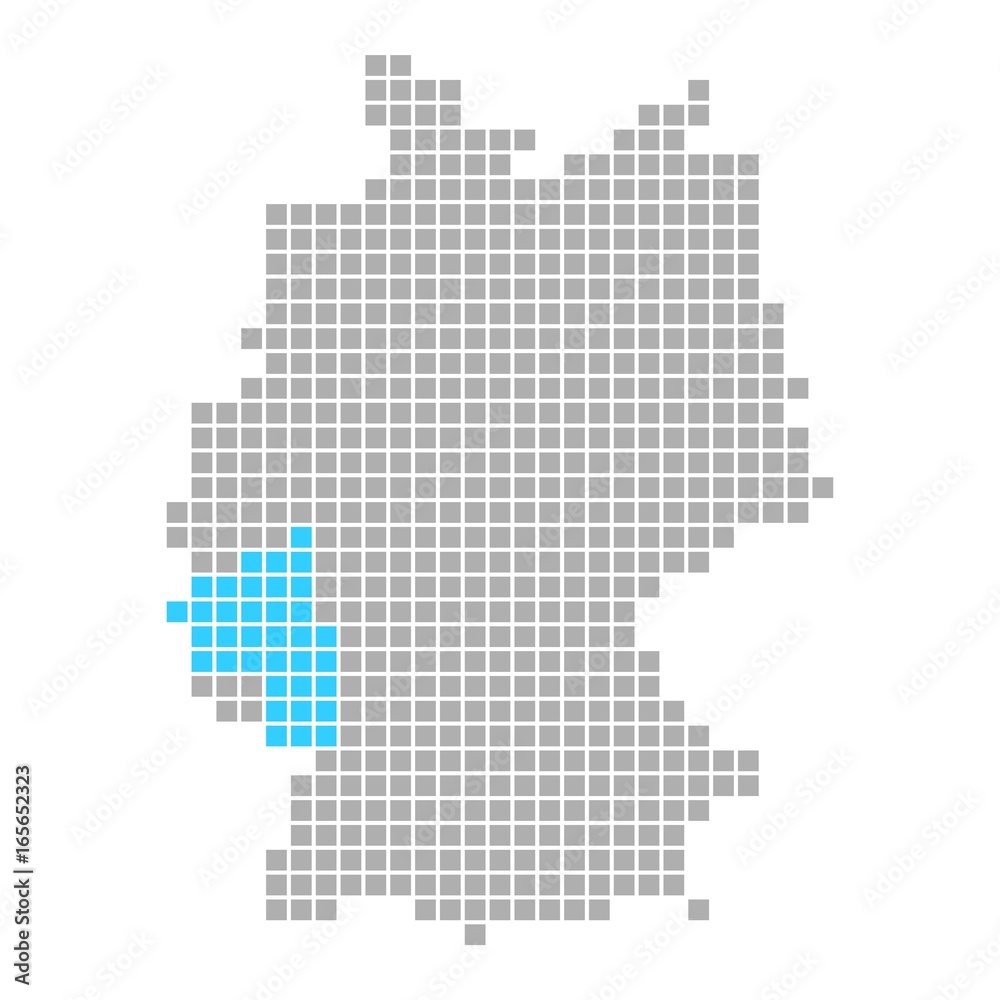 Markierung von Rheinland-Pfalz auf Karte von Deutschland