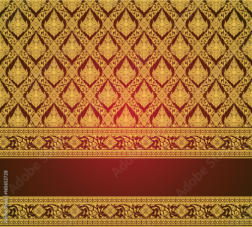 Thai Art Background pattern vector