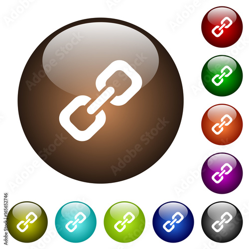 Link color glass buttons