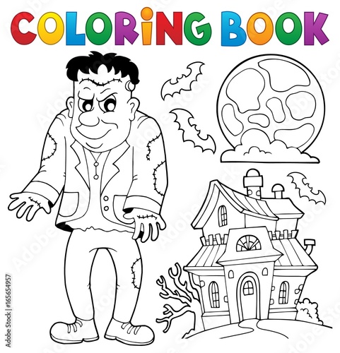 Coloring book Frankenstein theme