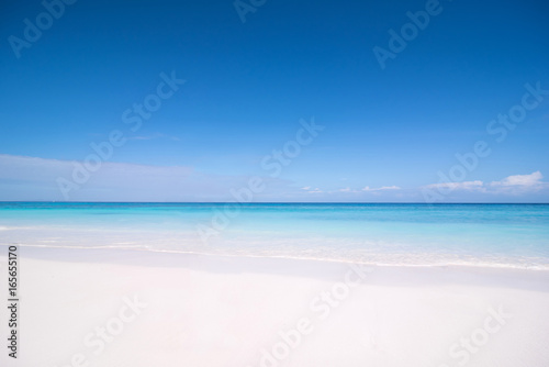 white sand and the blue sky beautiful island.Ta Chai Island,phuket,Phangnga,Thailand.