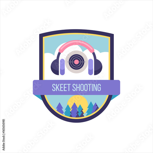 Shooting Skeet. Vector logo of the sport club.