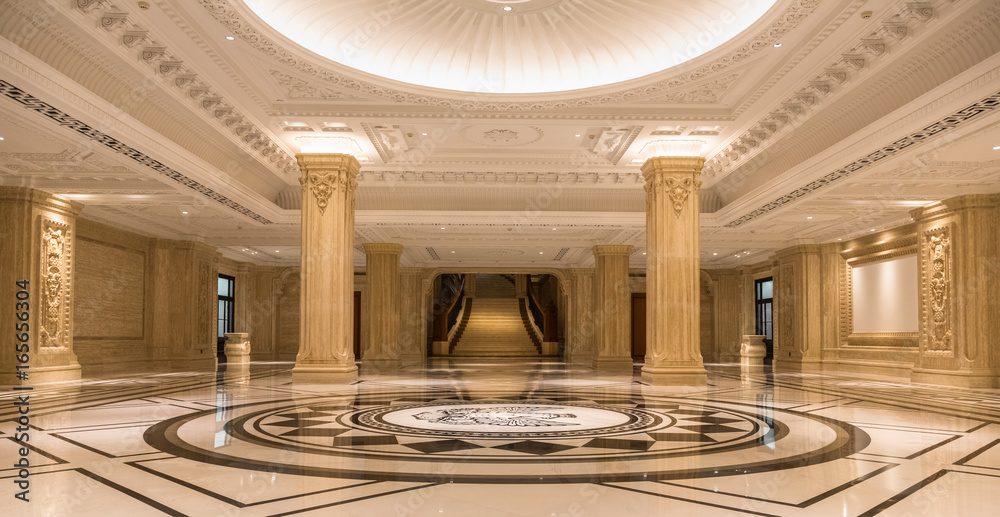 Corridor in luxury hotel,empty space.