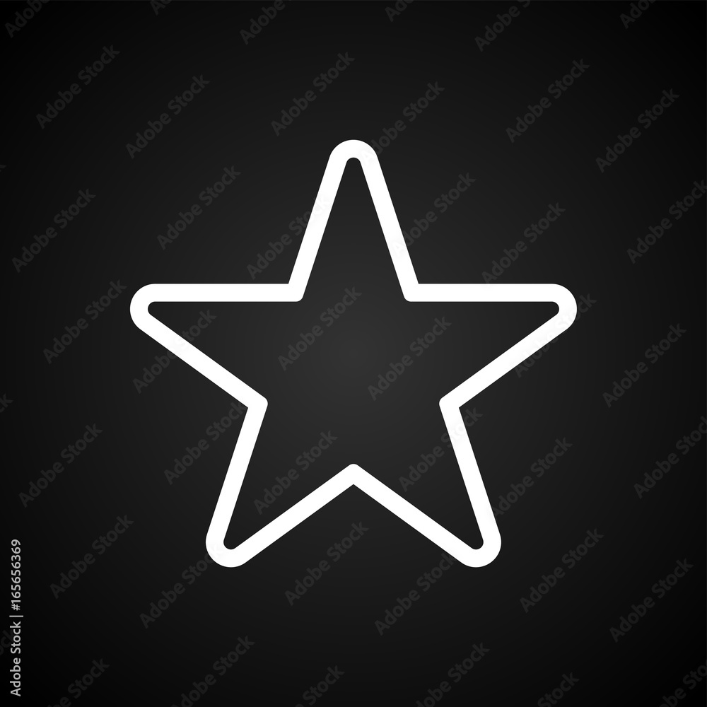 Vector white star icon illustration. Template for design Vector white star icon illustration. Template for design