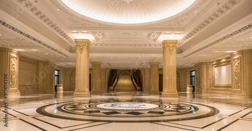 Corridor in luxury hotel,empty space. photo