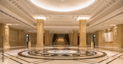 Corridor in luxury hotel,empty space.