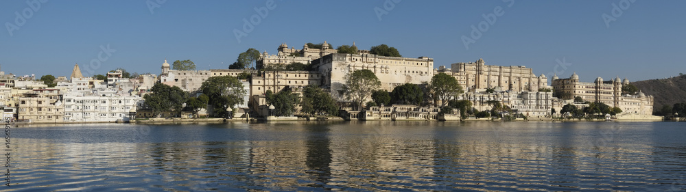 Udaipur city palace from lake Pichola