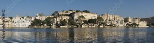 Udaipur city palace from lake Pichola