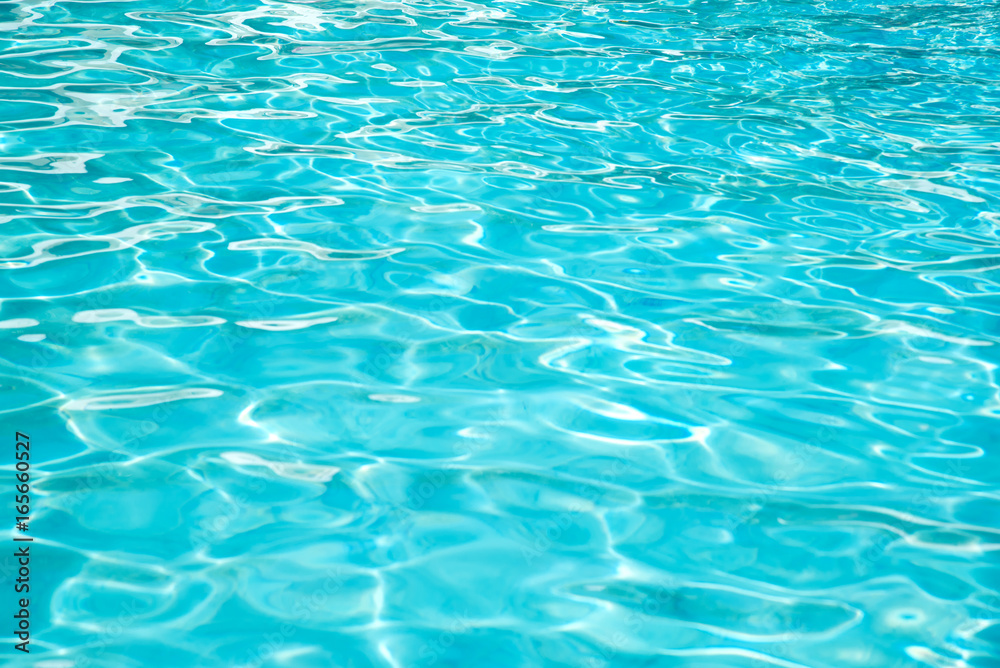 Reflections the Blue swimming pool.