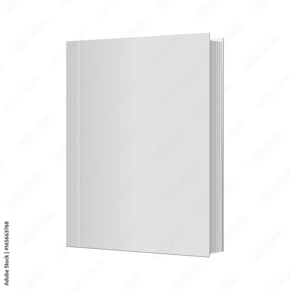 Blank vertical book cover template with pages . Vector illustration Blank vertical book cover template with pages . Vector illustration