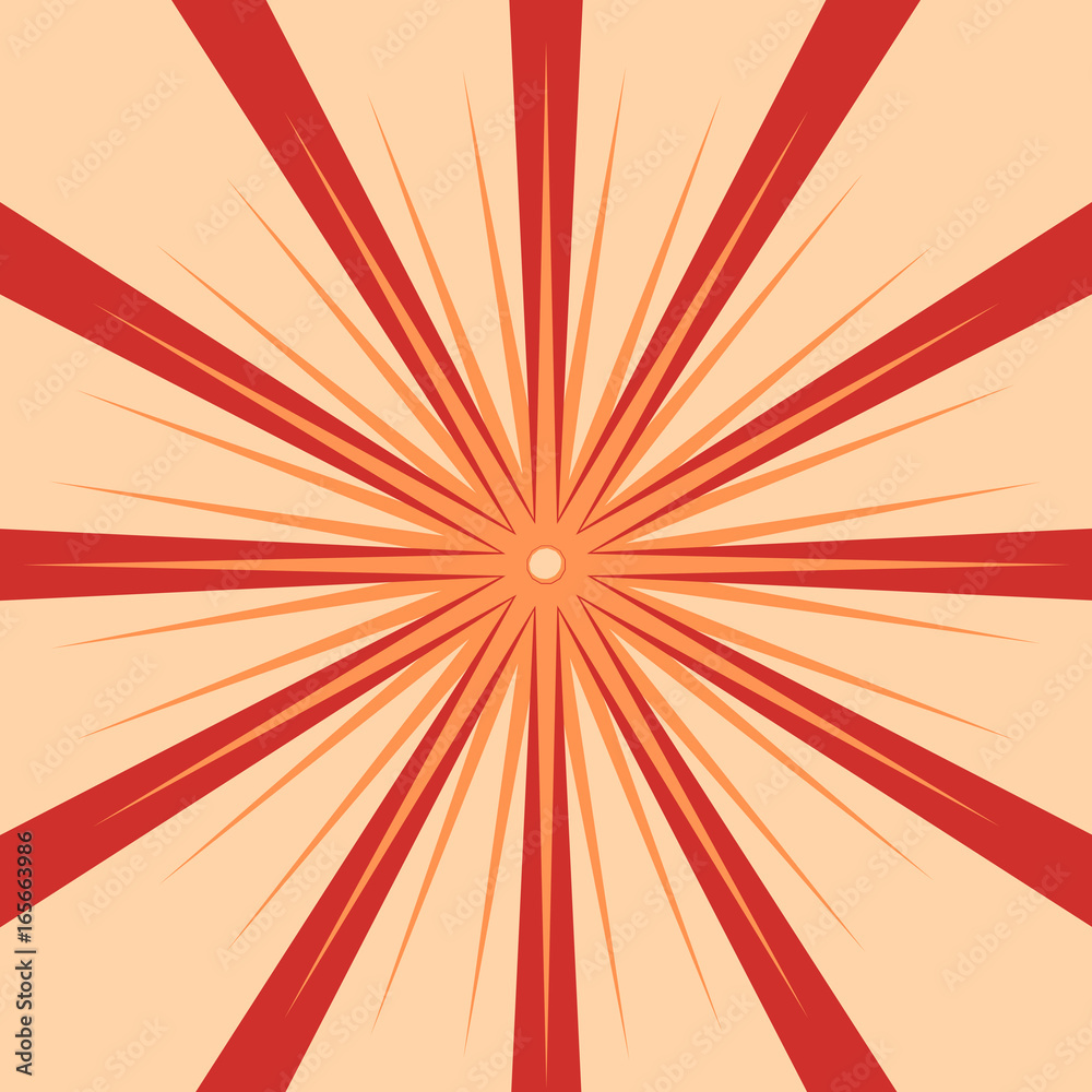 Fototapeta premium Sun beam retro ray sunburst pattern background summer. Shine Summer pattern.