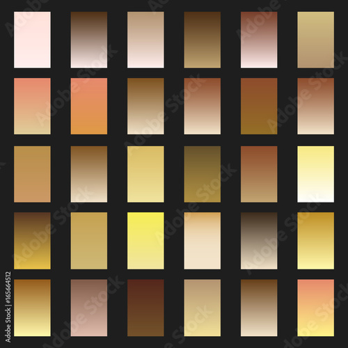 Set of skin gradient. Collection gradients for fashion and beauty design. Vector illustration
