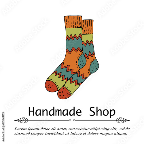 Handdrawn vector doodle logo.