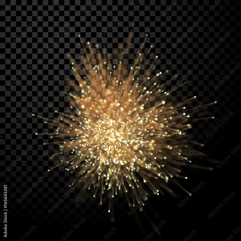 Abstract optical fiber wirework glitter light effect on black background.
