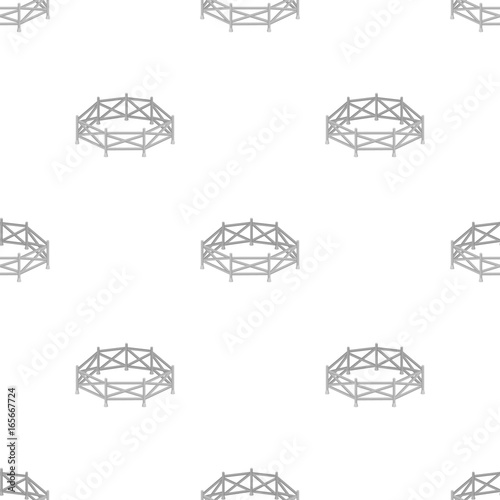 Paddock icon in cartoon style isolated on white background. Hippodrome and horse symbol stock vector illustration.