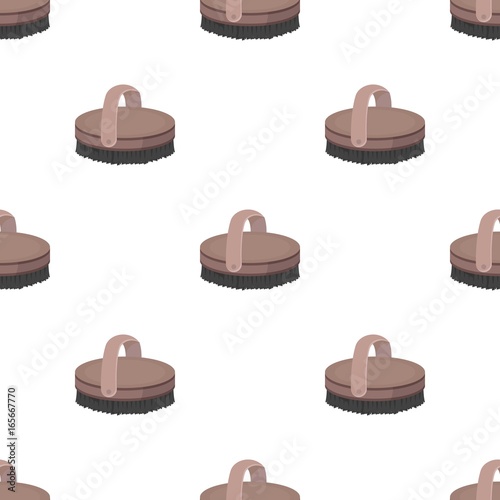 Horse body brush icon in cartoon style isolated on white background. Hippodrome and horse symbol stock vector illustration.