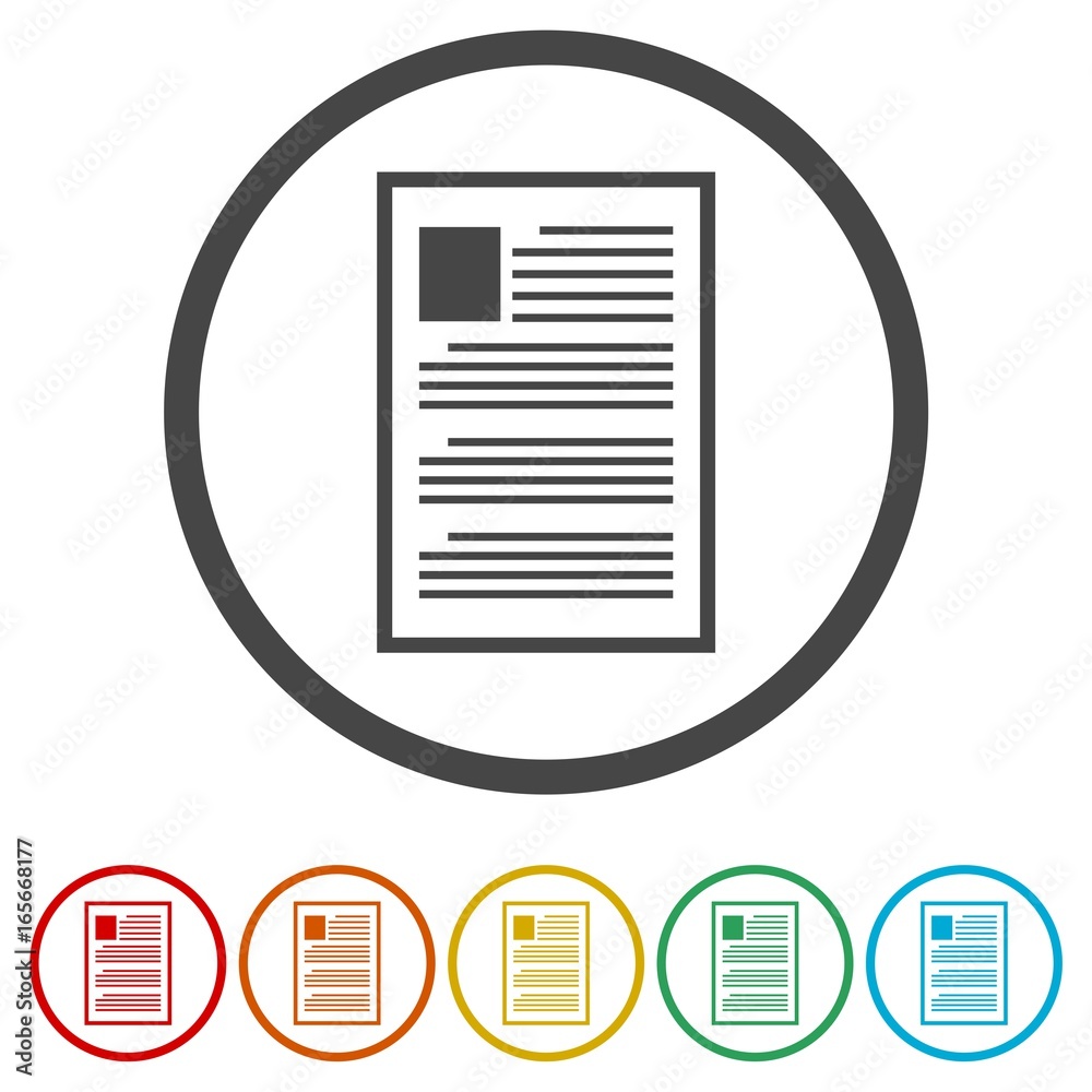 Vector Document Icons set - Illustration Vector Document Icons set - Illustration