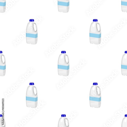 Gallon plastic milk bottle icon in cartoon style isolated on white background. Milk product and sweet symbol stock vector illustration.
