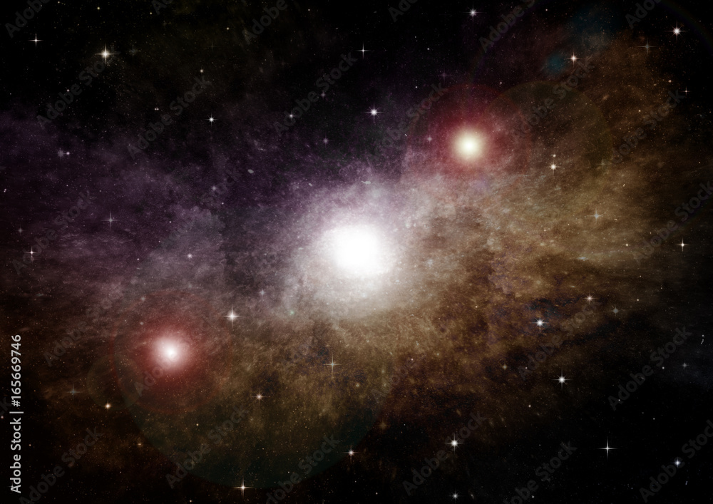 Naklejka premium galaxy in a free space