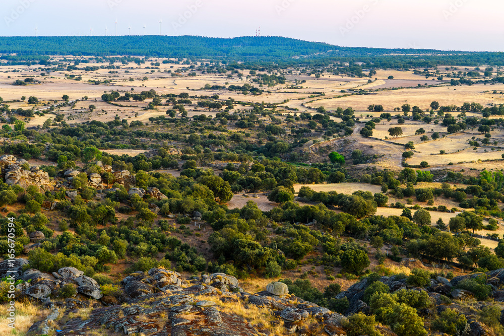 spanish arid landscape at castile