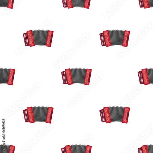 Classical bayan, accordion or harmonic icon in cartoon style isolated on white background. Russian country symbol stock vector illustration.