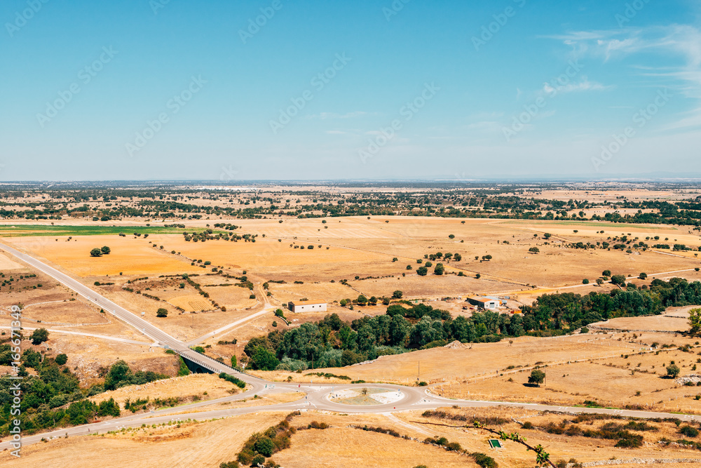 arid landscape of castile at Spain