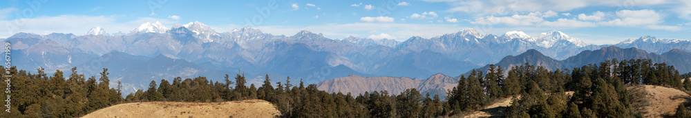 Panoramic view from Khaptad national park, mount Saipal