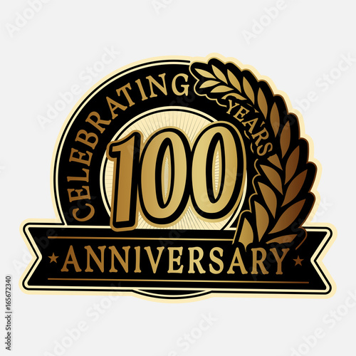 100 years anniversary logo template. Vector and illustration.
