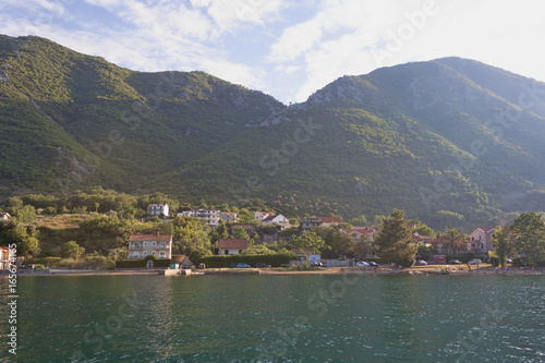 Small town Prcan on the shore of the Kotor Bay