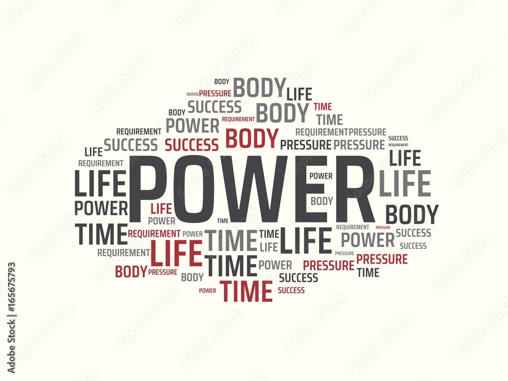 POWER - image with words associated with the topic MERITOCRACY, word, image, illustration POWER - image with words associated with the topic MERITOCRACY, word, image, illustration
