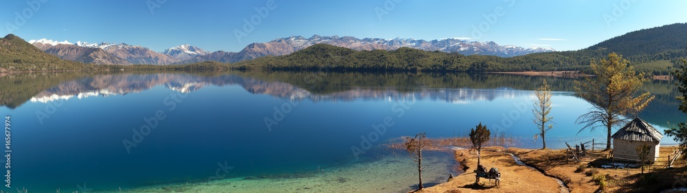 Naklejka premium View of Rara Daha or Mahendra Tal Lake