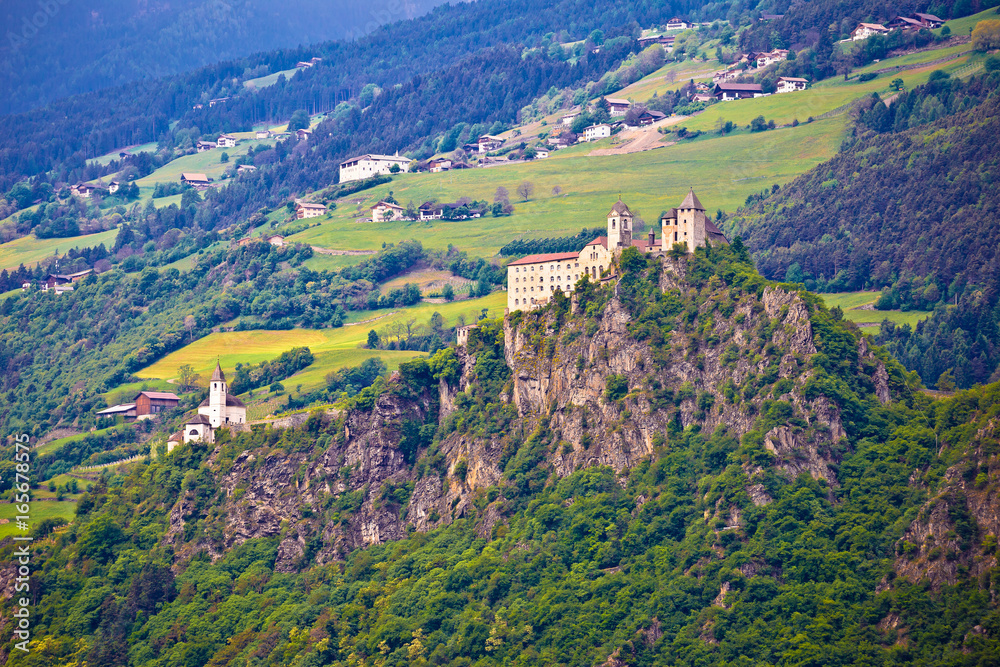 Kloster Saben castle on green Apls hills near Sabiona