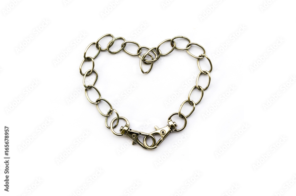 Stainless steel chain isolated on white background. Stainless steel chain isolated on white background.