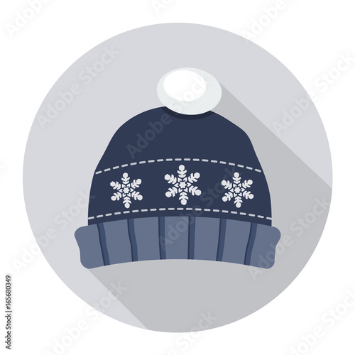 Mütze Winter Flat Design Vektor Grafik Illustration Icon