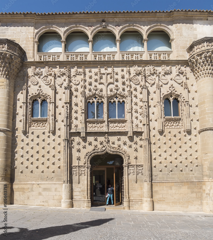 Jabalquinto Palace main facade, Baeza, Spain
