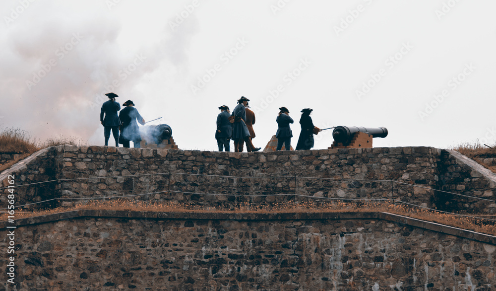 Obraz premium Canon Fire Fortress Louisburg