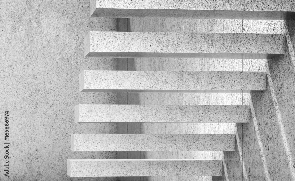 White empty concrete stairs. 3d render illustration White empty concrete stairs. 3d render illustration