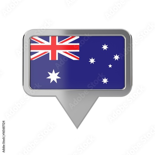 Free Download Australia flag location marker icon. 3D Rendering - GFXLoad