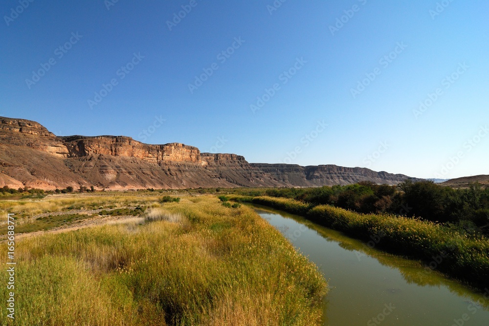 Orange river panorama, South Africa, Namibia