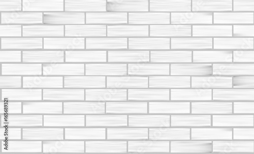 Brick wall white texture. Seamless pattern
